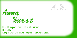 anna wurst business card